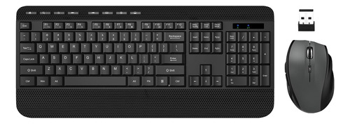 Combo Teclado Y Mouse Inalámbricos, Teclado Ergonómico Edjo