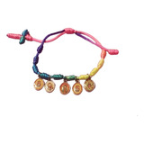 Pulsera Hilos De Colores Virgen De Guadulupe