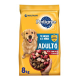 Pedigree Alimento Seco Perro Adulto Carne Pollo Cereal 8kg