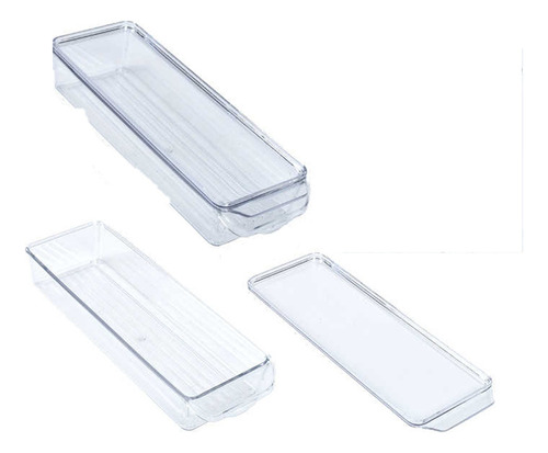  Pack 3 Organizador Refrigerador Cocina Contenedor Con Tapa 