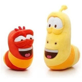 Serie Larva Tuba Amarillo Y Roja Set De Dos Peluches