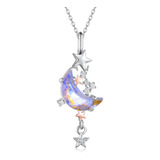 Svodea Collar De Estrella De Luna De Piedra Lunar Para Mujer