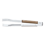 Pegador De Churrasco Carne Inox Cabo Longo Madeira 47cm