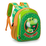 Mochila De Costas Estampa Dinossauro P/ Menino Em 3d Pequena