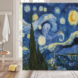 Livefun Van Gogh Cortina De Ducha Estrellada Pintura Al O...