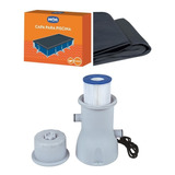 Kit Capa + Filtro 3.600l/h Para Piscina Premium 6200 L - Mor