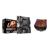 Placa Placa Mãe Gigabyte A520m K V2 Am4/ Cooler Wraith Prism