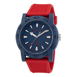 Reloj Hombre Nautica Ayia Triada Rojo Navy Azul Napatf204