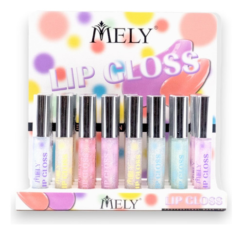 Cajax24u Lip Gloss Maquillaje Hidratante Mely Glitter Makeup