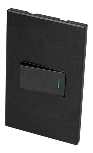 Placa 1 Switch 1/3, Línea Premium, Color Negro Surtek