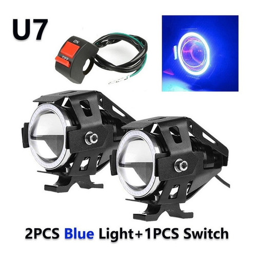 U7 Led Luz Antiniebla Motocicleta Ángel Diablo Ojo Faro