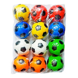 Pack De 12 Mini Pelotas Futbol Suaves Colores Surtidos