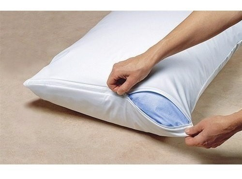 Funda Almohada Protector Impermeable Pvc Con Cierre 70x50cm