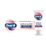 Pasta De Dentes Oral-b Duplo Alívio Sensitive + Gengiva Creme Dental Com Fluor Duplo Alívio Sensitive  Em Creme  Sem Glúten 70 G