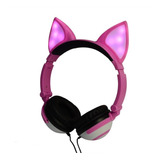 Auriculares Orejas Gato Con Luz Anime Gamer Kawaii Headset 