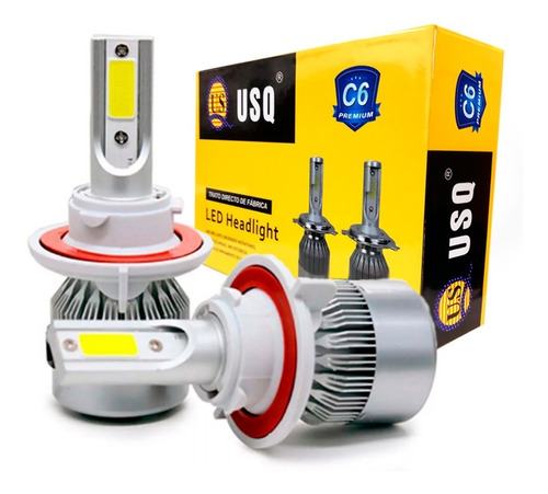 Kit Focos Luces Led Faro Principal C6 H4 9007 H13 Alta Baja