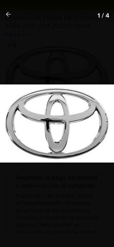 Emblema Fortuner 2012-2015 Toyota De Parilla  Maraca Tenko  Foto 2