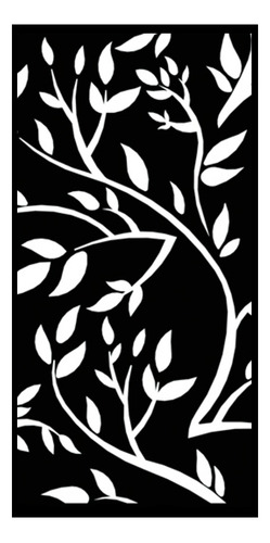 Panel Decorativo De Chapa Calada 0.60x1.20 Diseño Hojas