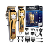 Combo Kemei Máquina Cortar Pelo + Trimmer Km-2011 Original