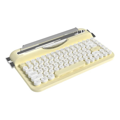 Teclado Retro Ajazz Af84, Teclas Redondas Vintage, Soporte