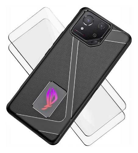 Funda Case Silicona Para Asus Rog Phone 8 & Pro + 2 Mica