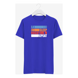 Remera Picton Eat Sleep Rugby Repeat Azul