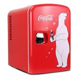 Refrigerador Coca Cola | Retro | Oso Polar | Rojo | 6 Latas 