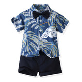 Camisa Floral Para Niños, Verano, Vacaciones, Estilo Playa