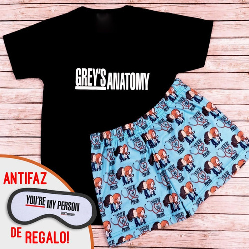 Pijama De Verano Grey's Anatomy Verano Hombre, Mujer, Niños