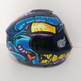 Casco Abatible Shaft Monkylla Azul Mate Sh-3910 