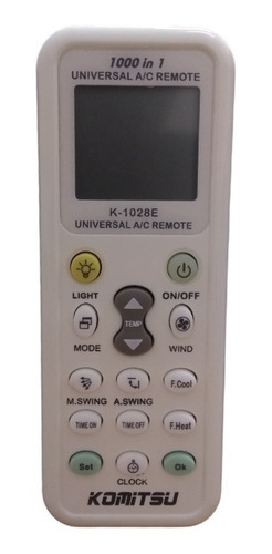Control Remoto Universal Aire Acondicionado Komitsu K-1028