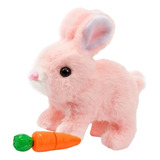 Juguete Electrónico De Conejo De Peluche Pascua Para Caminar