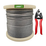 Cable De Acero Inoxidable T316 1/8puLG 1000ft - 7x7, Con Cor