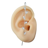 Brinco Ear Cuff  Pedra Zirconia Prata Dourado Estrela Pequen