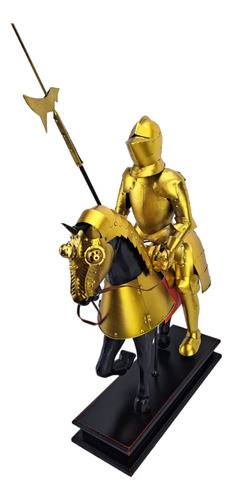 Cavaleiro Armadura Lança Cavalo Medieval Decoração Enfeite