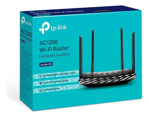 Router Tp-link Archer C6 V3.20 Negro 220v