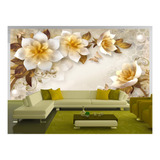 Adesivo De Parede Floral Textura Sala Flores 7m² Xfl326