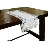 Xia Home Fashions Daisy Encaje Bordado Cutwork Spring Tabla