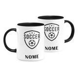 Caneca Times De Futebol Personalizada Com Nome Para Presente