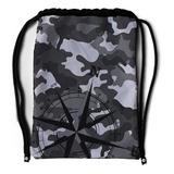 Tula Deportiva Impermeable Camuflado Gris