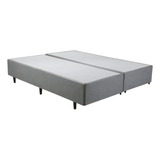 Base Cama Box King Herval Detroit, 39x193x203 Cm, Cinza