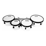 Quadritom Branco Tenor Drum Tom Fanfarra Banda Marcial Luen