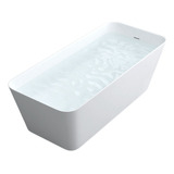 Bañera Exenta Rectangular 170cm Moderna Cuarzo Hausar White 