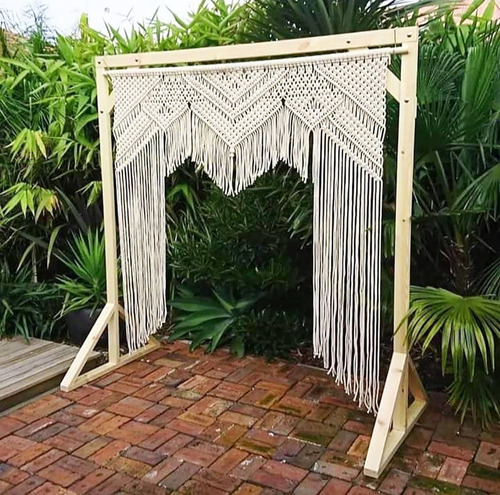 Especial Cortina Tejida En Macrame Peq Boho Colgante Mulda