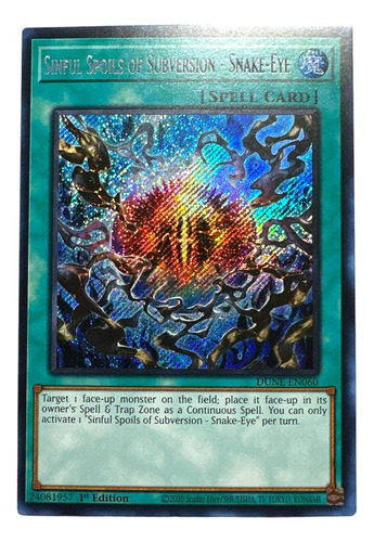 Yugioh Sinful Spoils Of Subversion Snake Eye Dune 