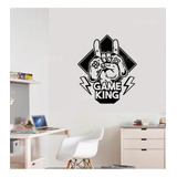 Vinil Decorativo Game King Rey Gamer Sticker De Pared 