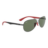 Óculos De Sol Ray Ban Aviador Carbono 61mm Verde