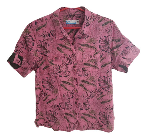 Camisa Zux Feminina Floral Original Rosa Tamanho 42