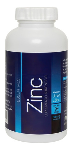 Gluconato De Zinc Nls Essentials | 90 Cápsulas De 20mg 