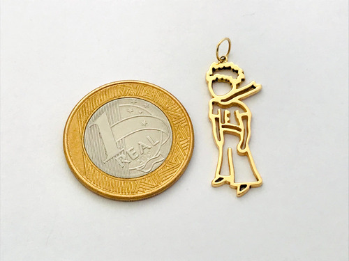 Belo Pingente Menino Em Ouro 18k - 750 - 2.12 Gr